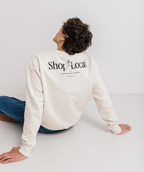 REVOLUTION Loose Crewneck Sweater Beige