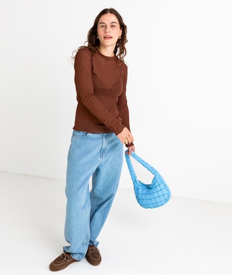 KAUF DICH GLÜCKLICH Longsleeve Braun aus recyceltem Polyester