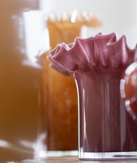 MADAM STOLTZ Glas Blumentopf Lila