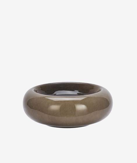 MADAM STOLTZ Glas Schale (33x12,5) Braun