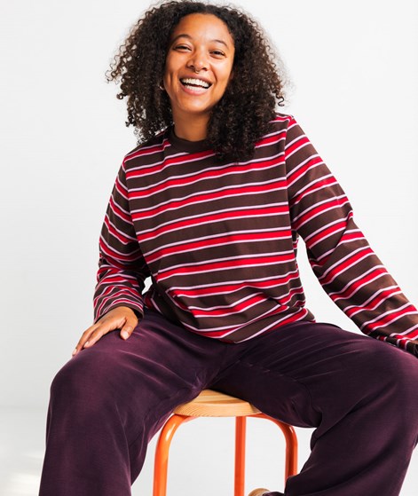 DARIADÉH Rana Striped Longsleeve Braun Rosa Rot