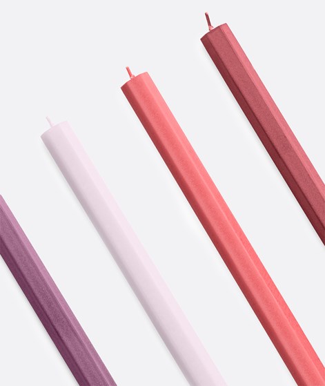 HAY Hexagon (4er-Set) Kerze Rottöne mehrfarbig