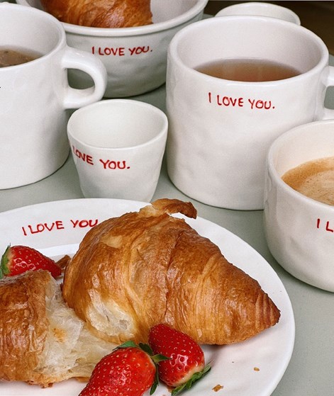 ANNA + NINA I love you Keramik (3er-Set) Weiß