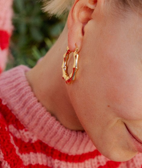 EBBA Ohrringe Gezackt Gold