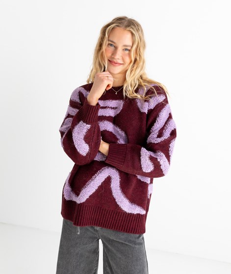 KAUF DICH GLÜCKLICH Pullover Bordeaux Lila