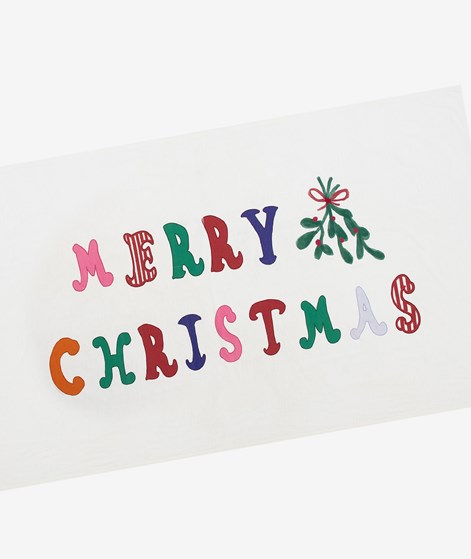 ANNA + NINA Merry Christmas Tischdecke Weiß