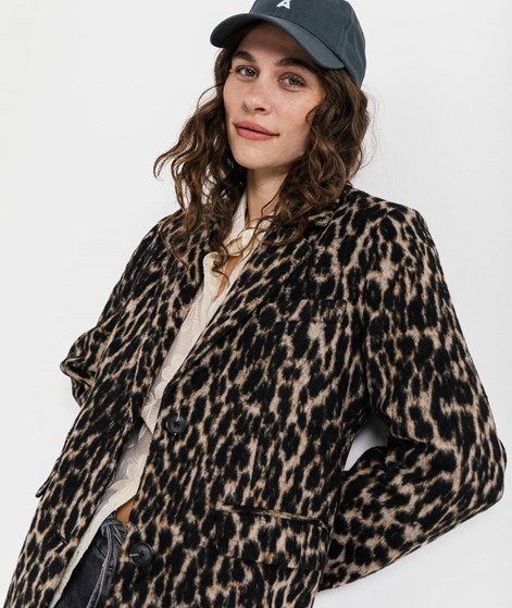 VILA VISimba Wintermantel Leopardenmuster