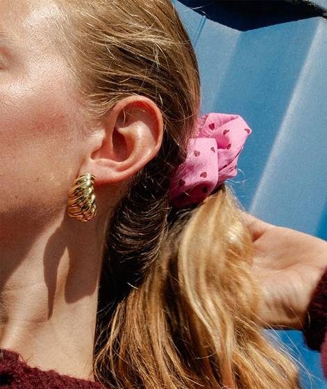 EBBA Haargummi Rosa Rot kleine Herzen