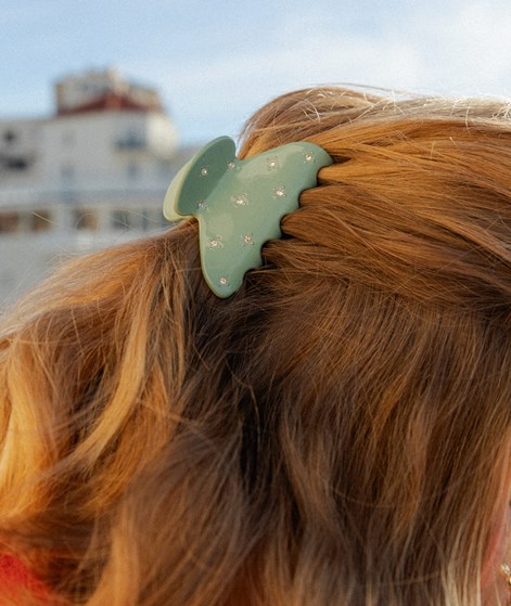 EBBA Haarclip Mint Glitzersteine
