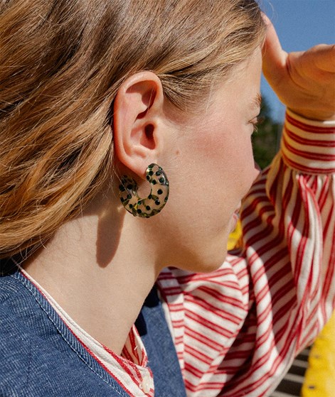 EBBA Ohrringe Glitzersteine Grün