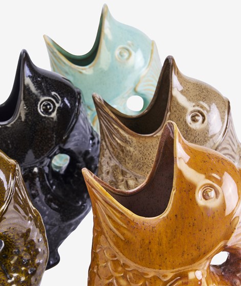 MADAM STOLTZ Steingut Vase  Beige