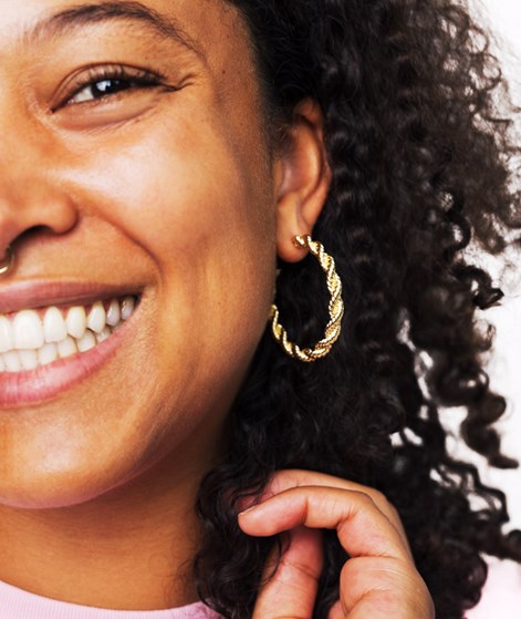 EBBA Ohrringe Gold Spiral Twist