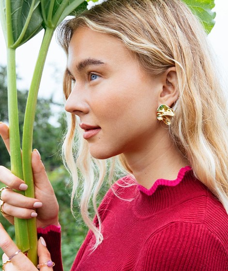 EBBA Ohrringe Verbogenes Design Gold