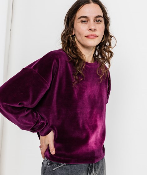 KAUF DICH GLÜCKLICH Samt Sweater Lila