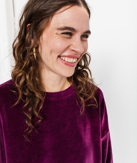 KAUF DICH GLÜCKLICH Samt Sweater Lila
