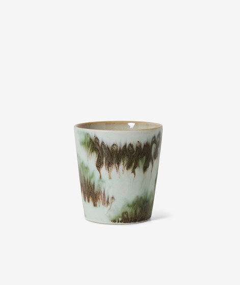 HKLIVING 70s Ceramics: Coffee Becher Grün Braun