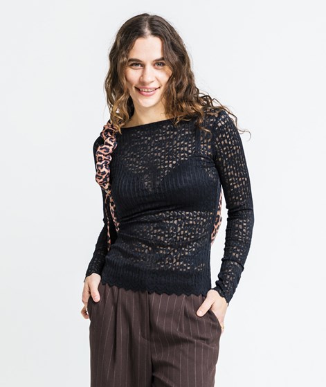 VILA VIRomina Boatneck Longsleeve Schwarz