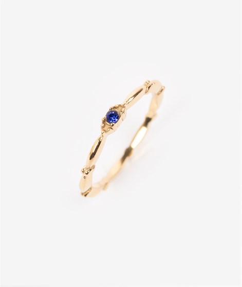KAUF DICH GLÜCKLICH Filigraner Ring Gold Blau