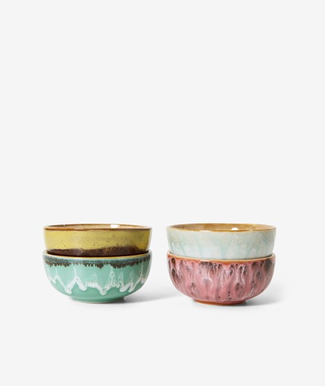 HKLIVING 70s Ceramics: XS (4er-Set) Schalen