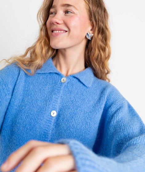 KAUF DICH GLÜCKLICH Cardigan Kragen Himmelblau