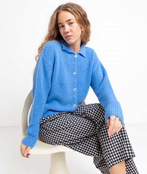 KAUF DICH GLÜCKLICH Cardigan Kragen Himmelblau