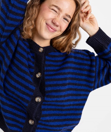 KAUF DICH GLÜCKLICH Cardigan Streifen Dunkelblau