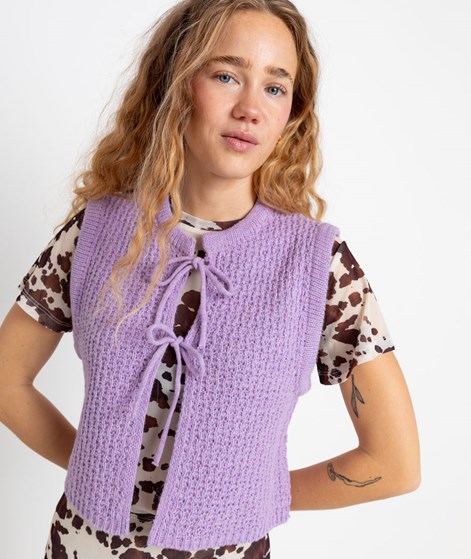 KAUF DICH GLÜCKLICH Schnür Weste Lila