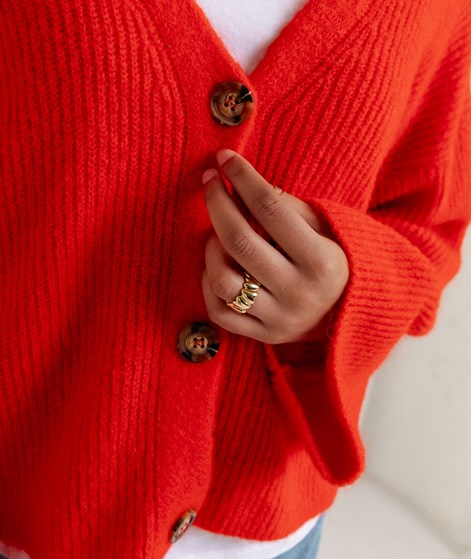 KAUF DICH GLÜCKLICH Cardigan Rot