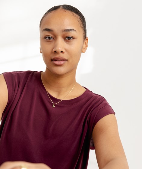 KAUF DICH GLÜCKLICH T-Shirt Bordeaux aus Modal (TENCEL&trade;)