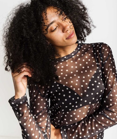 KAUF DICH GLÜCKLICH Longsleeve Schwarzweiß aus recyceltem Polyester