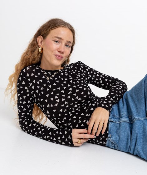 KAUF DICH GLÜCKLICH Longsleeve Hearts aus Viskose (LENZING&trade; ECOVERO&trade;)