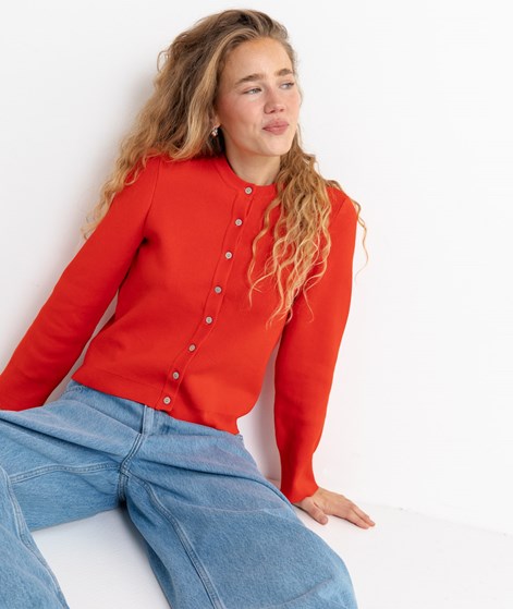YAS YASElena Knit Cardigan Rot