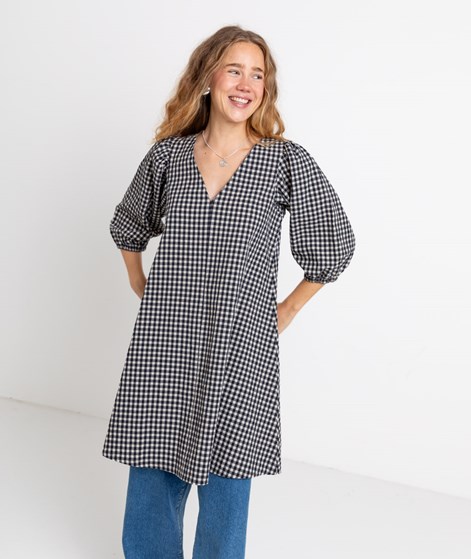 KAUF DICH GLÜCKLICH Kleid Schwarz Weiß Kariert