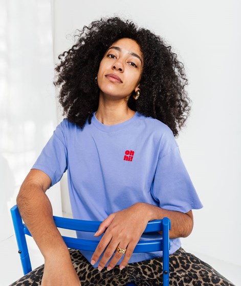 KAUF DICH GLÜCKLICH T-Shirt Oh Hi Hellblau aus Bio-Baumwolle