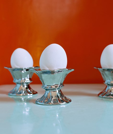 HKLIVING New Classics (4er-Set) Eierbecher Silber