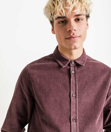 KAUF DICH GLÜCKLICH Cordhemd lila