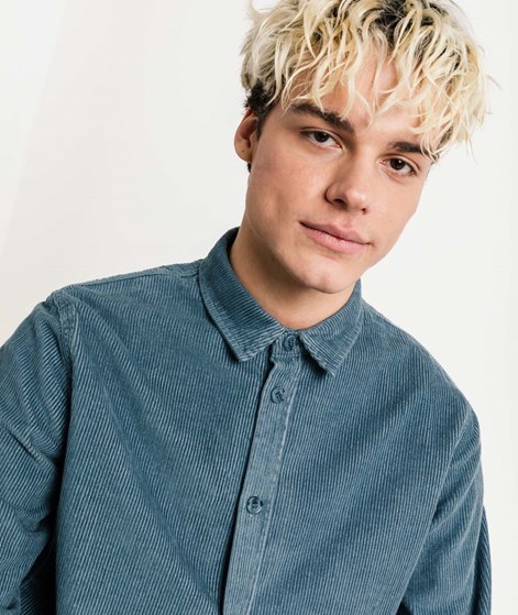KAUF DICH GLÜCKLICH Cordhemd blau