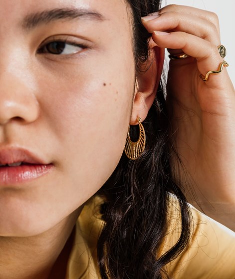 EBBA Gefächerte Ohrringe Gold