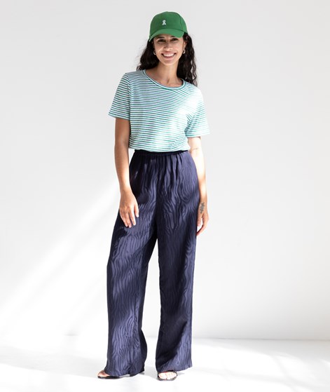 KAUF DICH GLÜCKLICH T-Shirt Blau und Grün gestreift