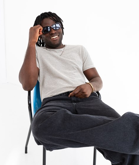 KAUF DICH GLÜCKLICH T-Shirt Creme gestreift