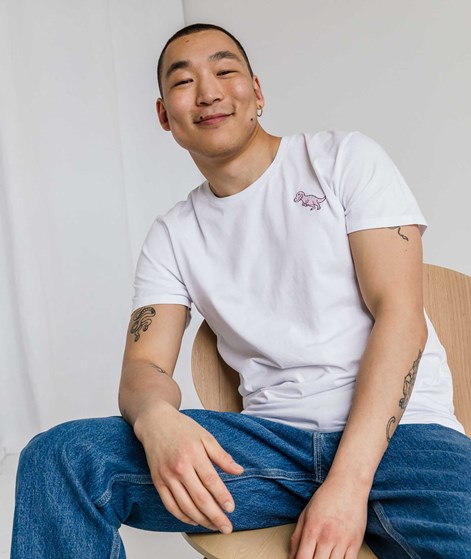 KAUF DICH GLÜCKLICH T-Shirt Dino Weiß aus Bio-Baumwolle