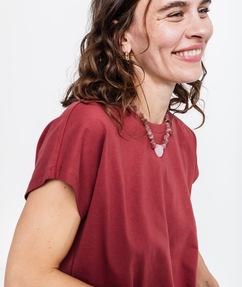 KAUF DICH GLÜCKLICH T-Shirt Cranberry Rot aus Bio-Baumwolle