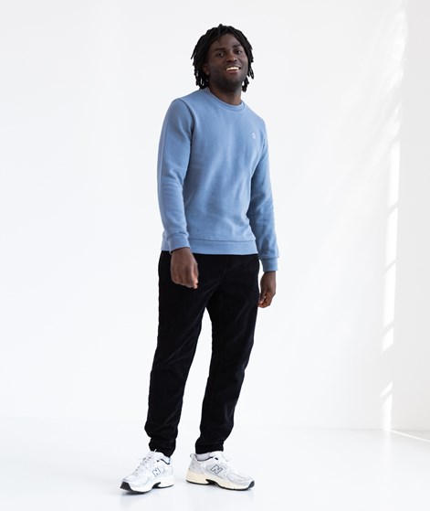 KAUF DICH GLÜCKLICH Sweater Smiley Hellblau aus Bio-Baumwolle